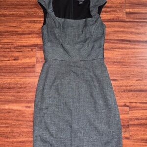 White House Black Market Gray and Black Dress